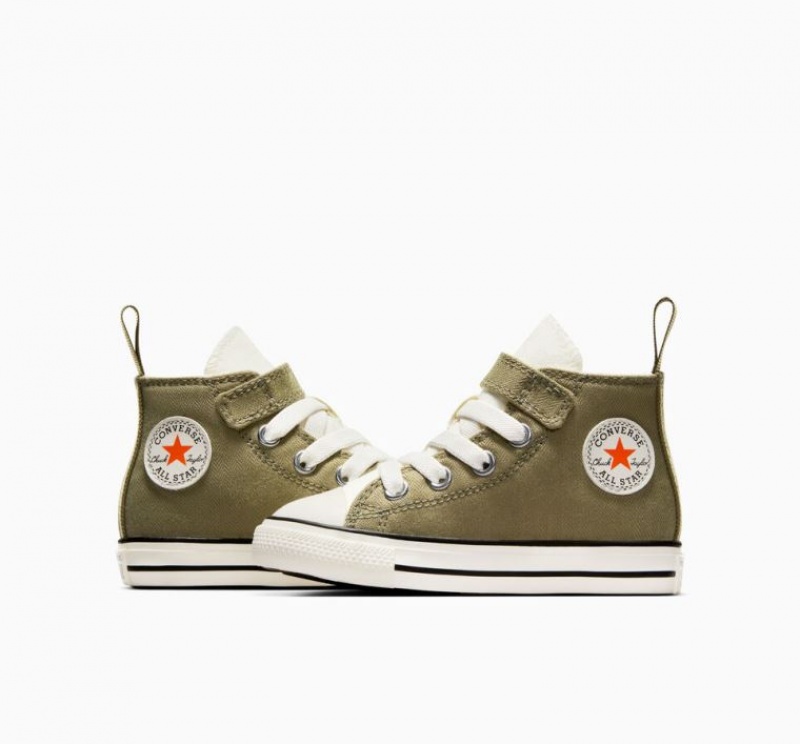 Gyerek Converse Chuck Taylor All Star Easy On Magasszárú Tornacipő Olivazöld | HUNGARY ZRC2KQ