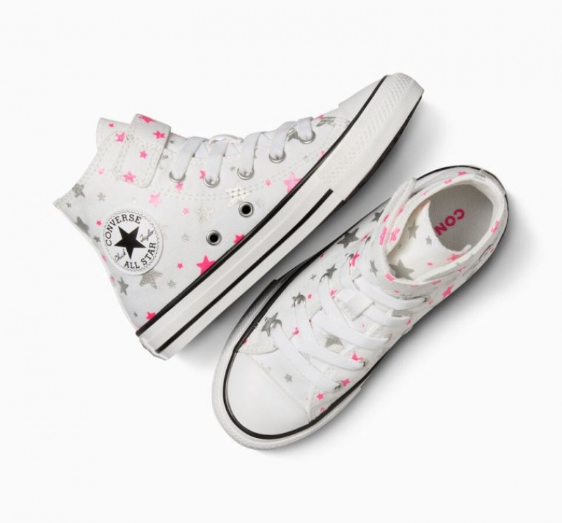 Gyerek Converse Chuck Taylor All Star Easy On Sparkle Magasszárú Tornacipő Fehér Színes | HUNGARY ALN6JS