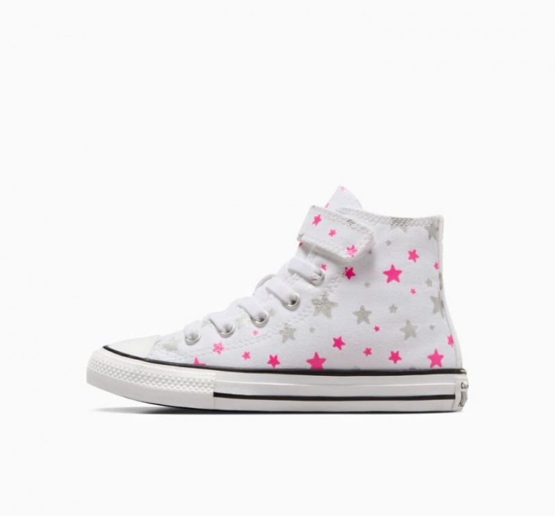 Gyerek Converse Chuck Taylor All Star Easy On Sparkle Magasszárú Tornacipő Fehér Színes | HUNGARY ALN6JS