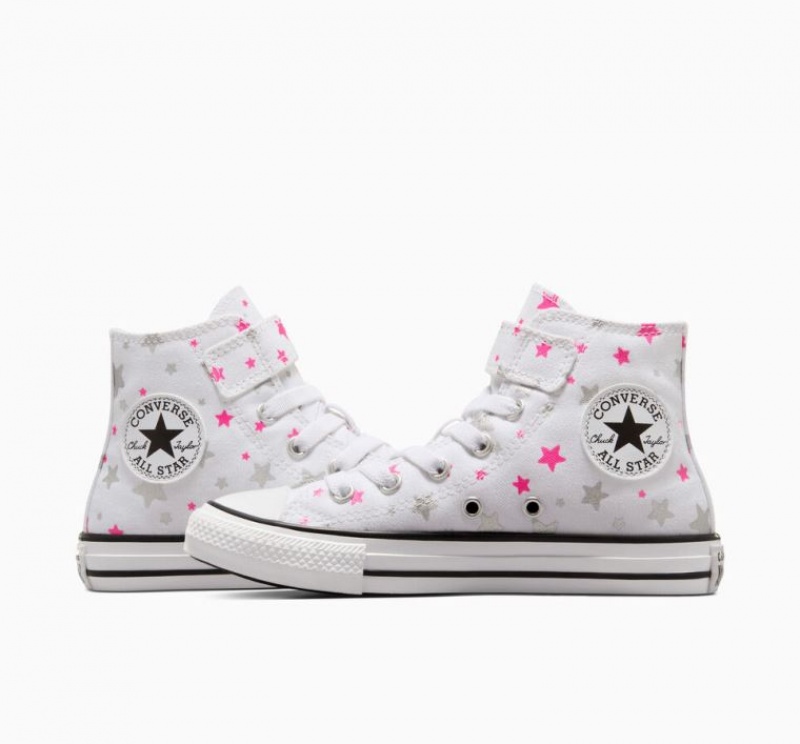 Gyerek Converse Chuck Taylor All Star Easy On Sparkle Magasszárú Tornacipő Fehér Színes | HUNGARY ALN6JS