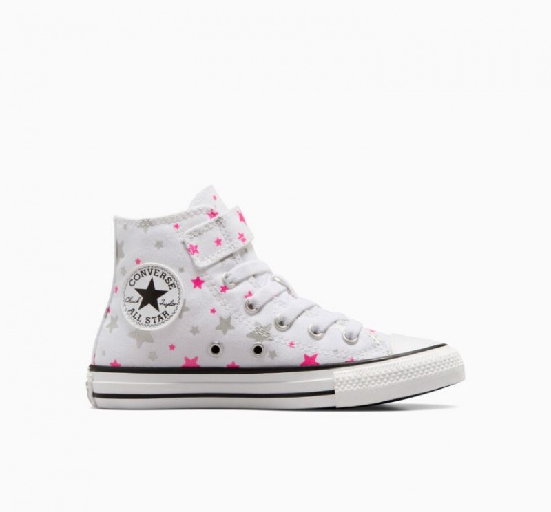 Gyerek Converse Chuck Taylor All Star Easy On Sparkle Magasszárú Tornacipő Fehér Színes | HUNGARY ALN6JS