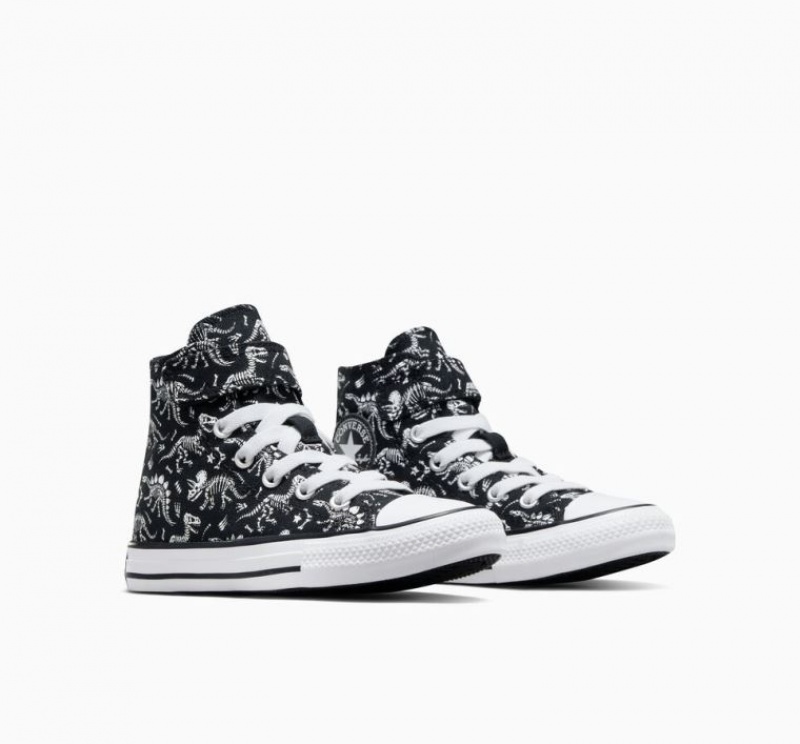 Gyerek Converse Chuck Taylor All Star Easy-on Dinos Magasszárú Tornacipő Fekete | HUNGARY KXT5JD