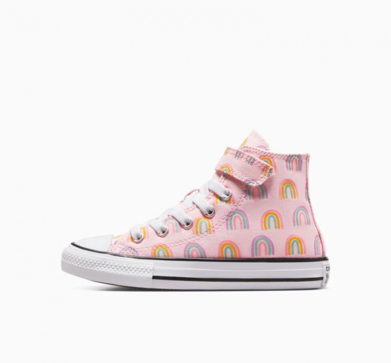 Gyerek Converse Chuck Taylor All Star Easy-on Rainbows Magasszárú Tornacipő Rózsaszín | HUNGARY FXM1HR