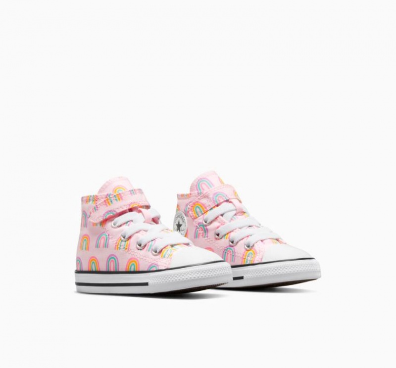 Gyerek Converse Chuck Taylor All Star Easy-on Rainbows Magasszárú Tornacipő Rózsaszín | HUNGARY CWI6RH