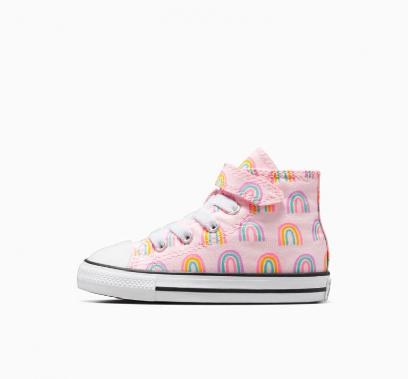 Gyerek Converse Chuck Taylor All Star Easy-on Rainbows Magasszárú Tornacipő Rózsaszín | HUNGARY CWI6RH