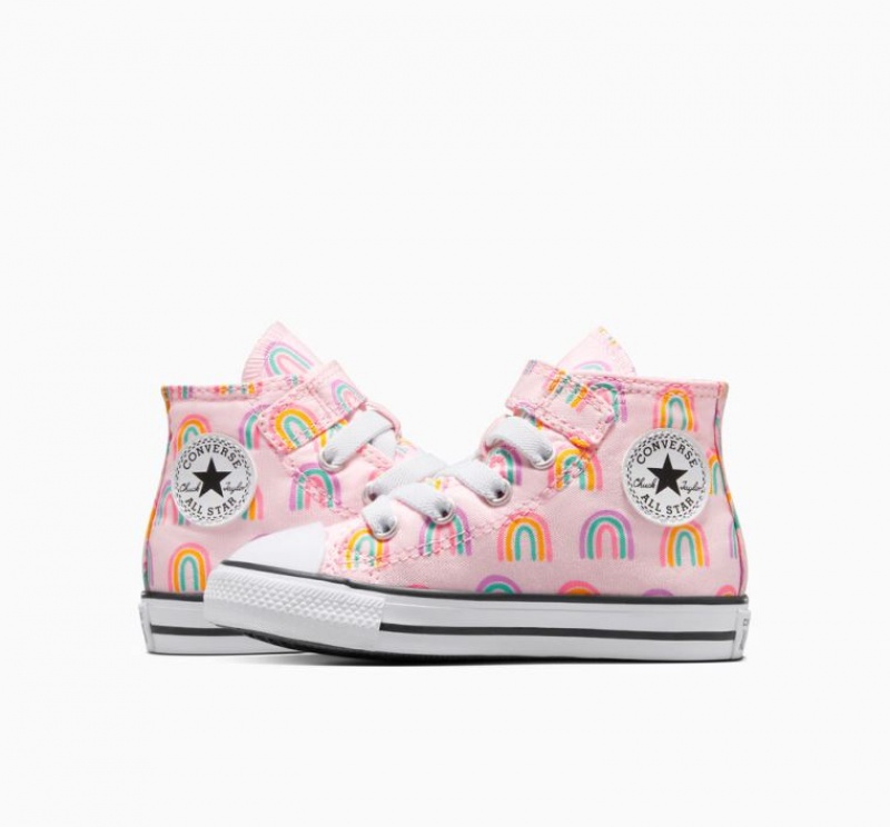 Gyerek Converse Chuck Taylor All Star Easy-on Rainbows Magasszárú Tornacipő Rózsaszín | HUNGARY CWI6RH