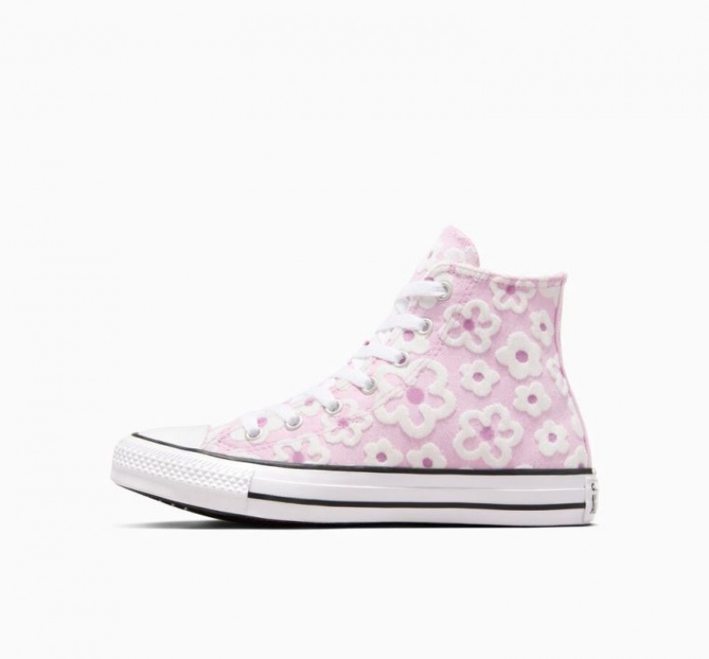 Gyerek Converse Chuck Taylor All Star Floral Embroidery Magasszárú Tornacipő Levendula | HUNGARY LSW6NJ