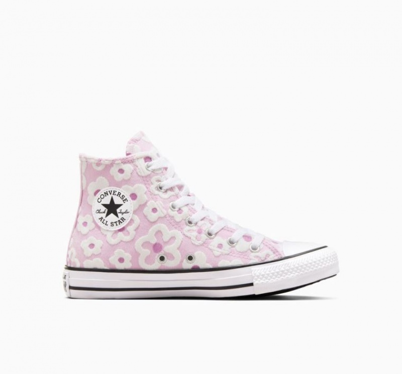 Gyerek Converse Chuck Taylor All Star Floral Embroidery Magasszárú Tornacipő Levendula | HUNGARY LSW6NJ