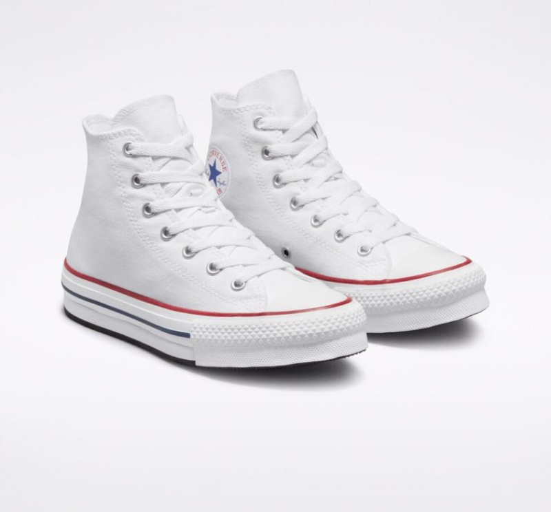 Gyerek Converse Chuck Taylor All Star Lift Platform Cipő Fehér | HUNGARY SNW9BH