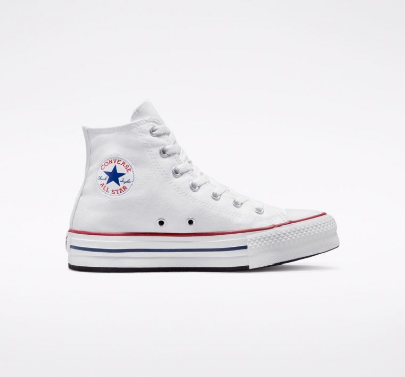 Gyerek Converse Chuck Taylor All Star Lift Platform Cipő Fehér | HUNGARY SNW9BH