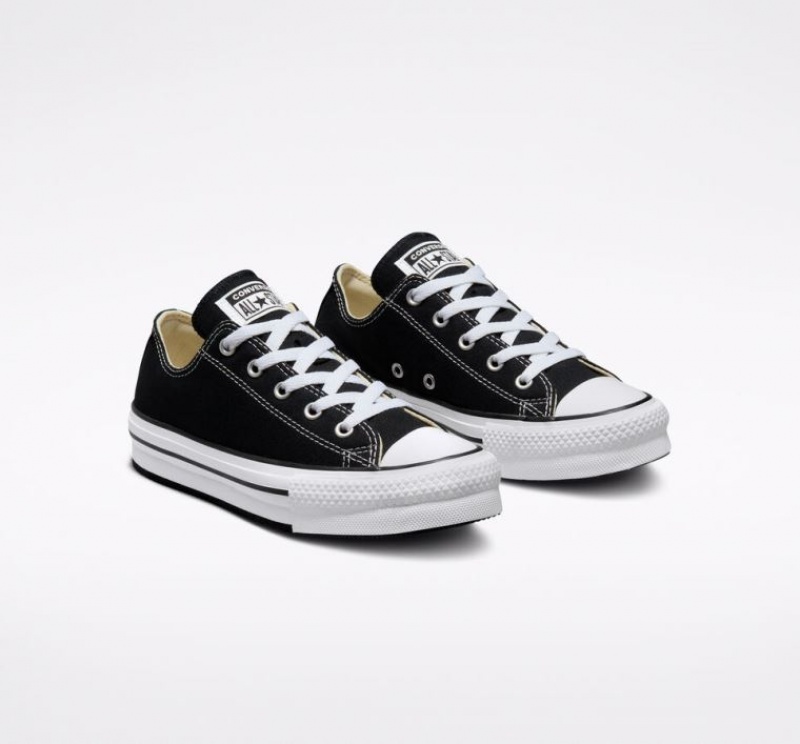 Gyerek Converse Chuck Taylor All Star Lift Platform Cipő Fekete | HUNGARY EYL2NR