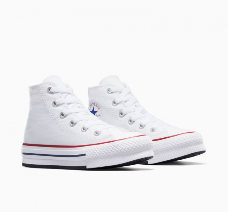 Gyerek Converse Chuck Taylor All Star Lift Platform Cipő Fehér | HUNGARY YKV0GN