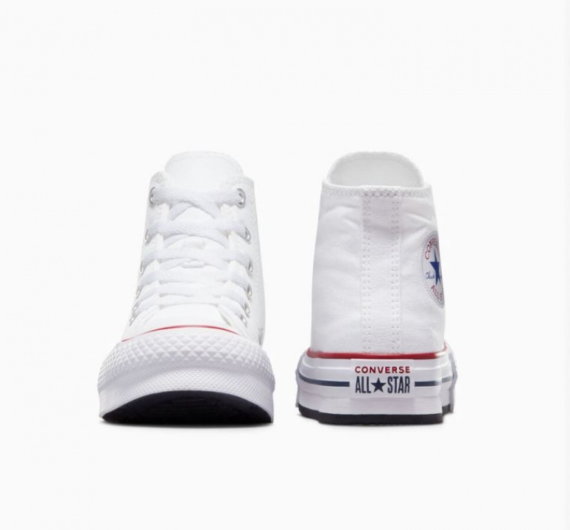 Gyerek Converse Chuck Taylor All Star Lift Platform Cipő Fehér | HUNGARY YKV0GN