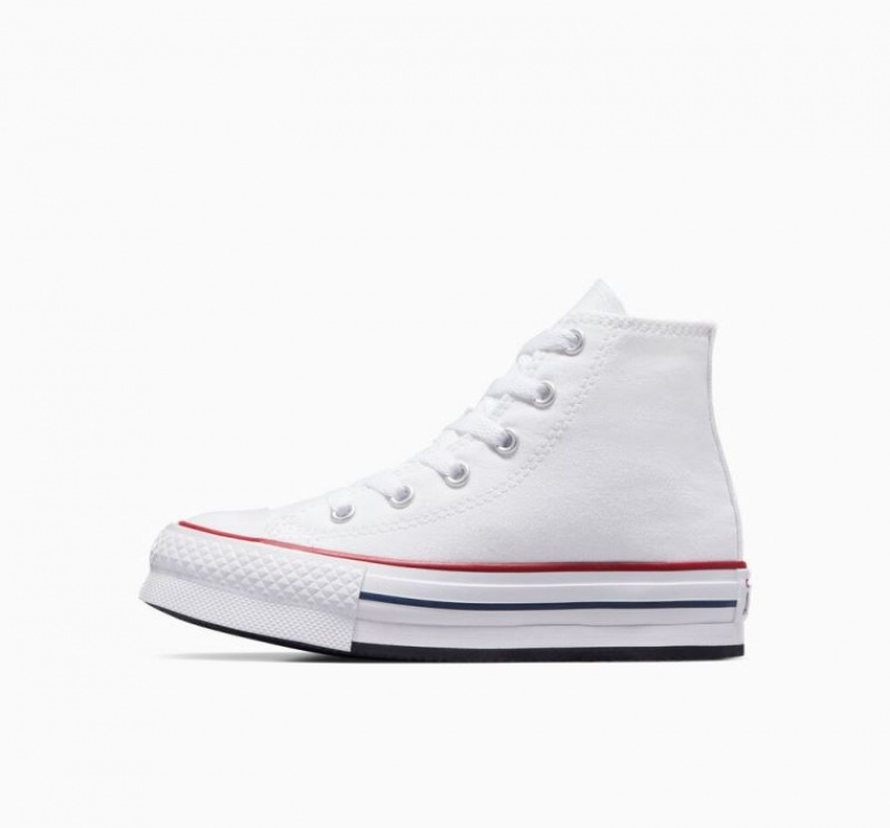 Gyerek Converse Chuck Taylor All Star Lift Platform Cipő Fehér | HUNGARY YKV0GN