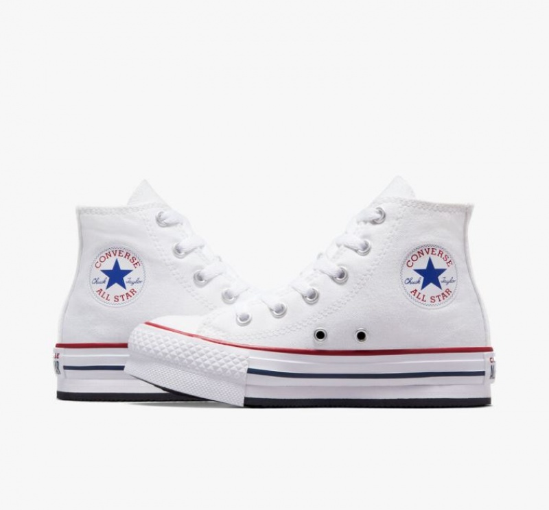 Gyerek Converse Chuck Taylor All Star Lift Platform Cipő Fehér | HUNGARY YKV0GN