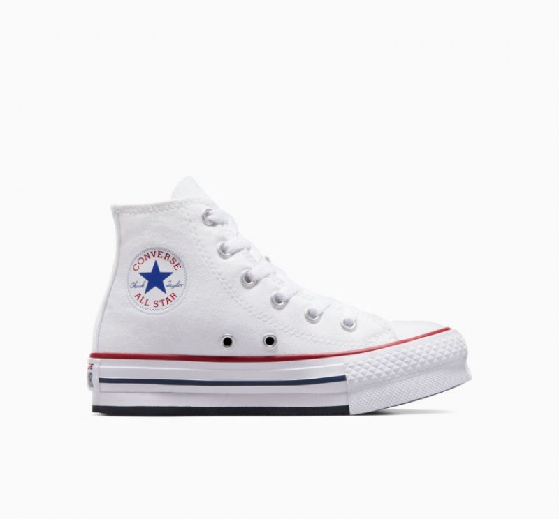 Gyerek Converse Chuck Taylor All Star Lift Platform Cipő Fehér | HUNGARY YKV0GN