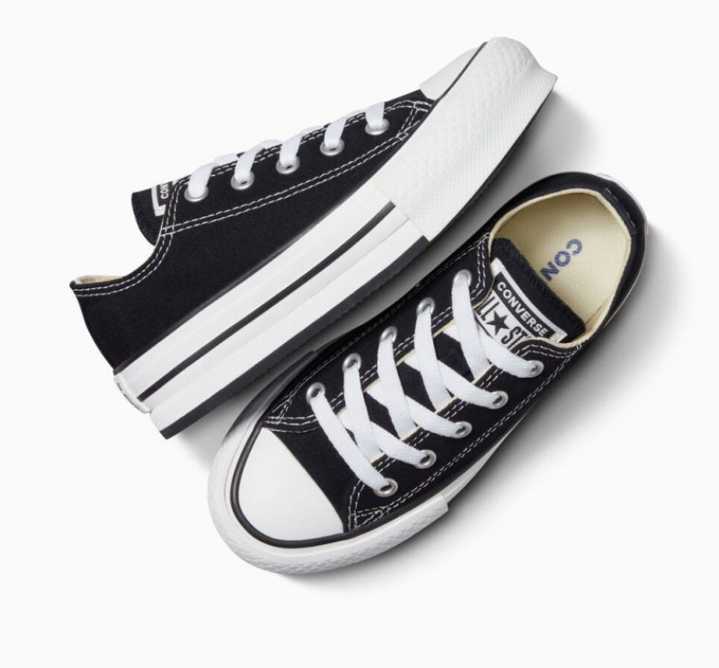 Gyerek Converse Chuck Taylor All Star Lift Platform Cipő Fekete | HUNGARY GUF3VS