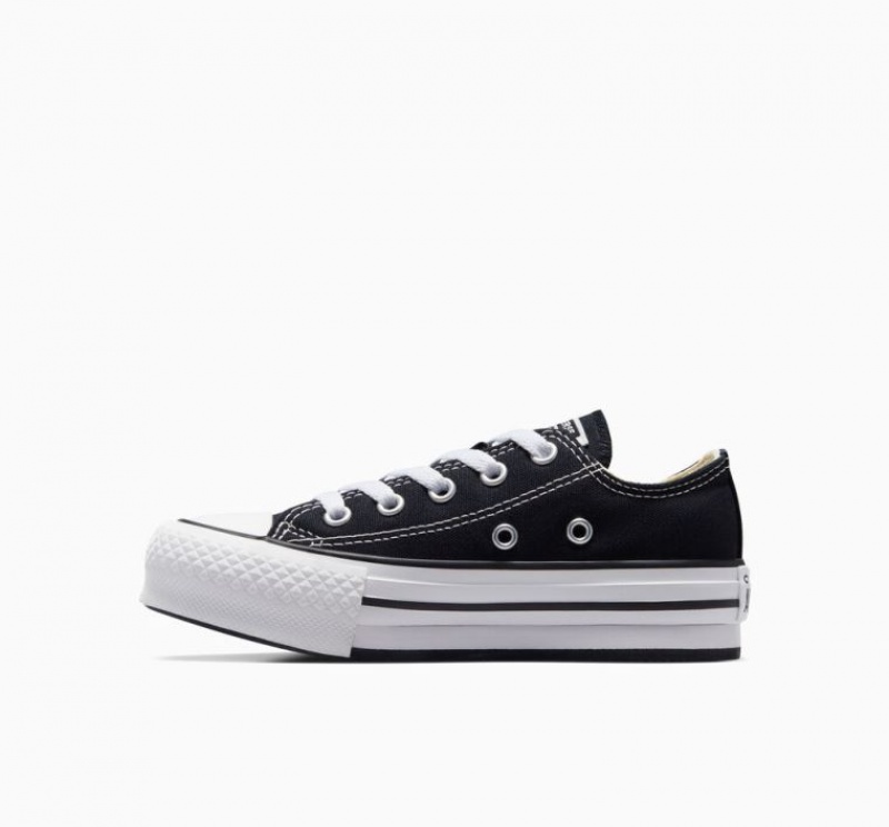 Gyerek Converse Chuck Taylor All Star Lift Platform Cipő Fekete | HUNGARY GUF3VS