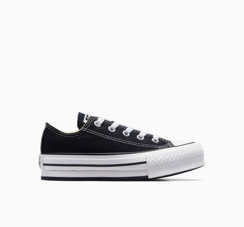 Gyerek Converse Chuck Taylor All Star Lift Platform Cipő Fekete | HUNGARY GUF3VS