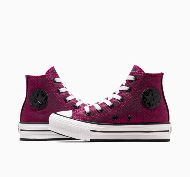 Gyerek Converse Chuck Taylor All Star Lift Sparkle Platform Cipő Rózsaszín | HUNGARY HDB0MR