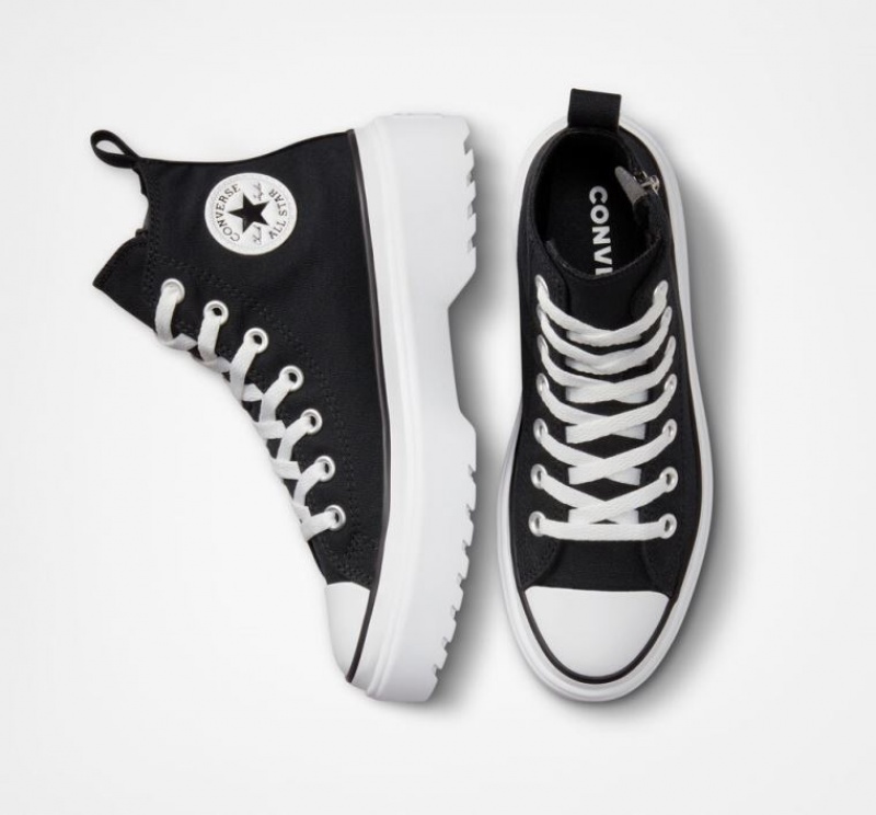 Gyerek Converse Chuck Taylor All Star Lugged Lift Canvas Platform Cipő Fekete | HUNGARY DNK9AQ