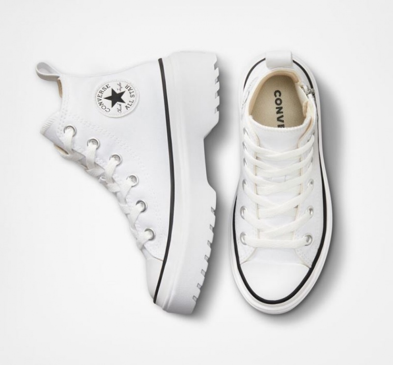 Gyerek Converse Chuck Taylor All Star Lugged Lift Canvas Platform Cipő Fehér | HUNGARY UGN7ZR