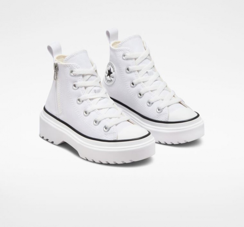 Gyerek Converse Chuck Taylor All Star Lugged Lift Canvas Platform Cipő Fehér | HUNGARY UGN7ZR