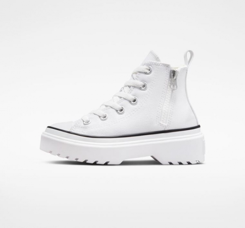 Gyerek Converse Chuck Taylor All Star Lugged Lift Canvas Platform Cipő Fehér | HUNGARY UGN7ZR