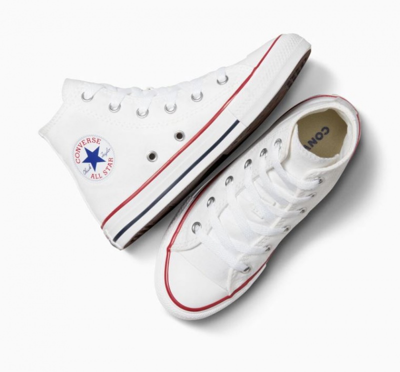 Gyerek Converse Chuck Taylor All Star Magasszárú Tornacipő Fehér | HUNGARY LBH9PM