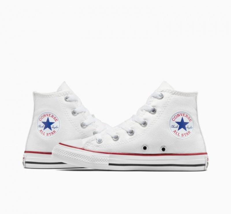 Gyerek Converse Chuck Taylor All Star Magasszárú Tornacipő Fehér | HUNGARY LBH9PM