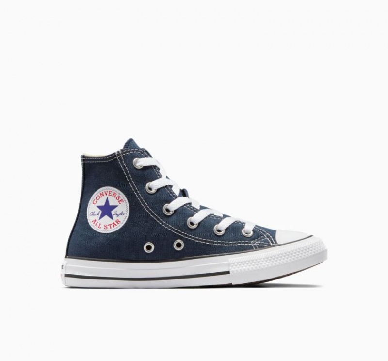 Gyerek Converse Chuck Taylor All Star Magasszárú Tornacipő Sötétkék | HUNGARY CYB8SV