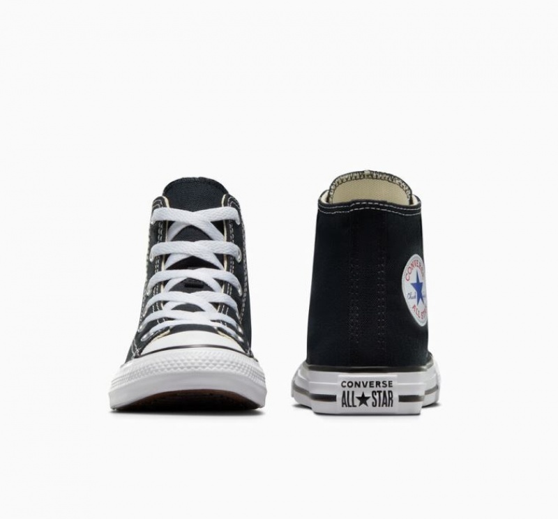 Gyerek Converse Chuck Taylor All Star Magasszárú Tornacipő Fekete | HUNGARY QUS3WM