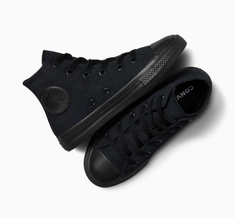 Gyerek Converse Chuck Taylor All Star Magasszárú Tornacipő Fekete | HUNGARY RVN3ZM