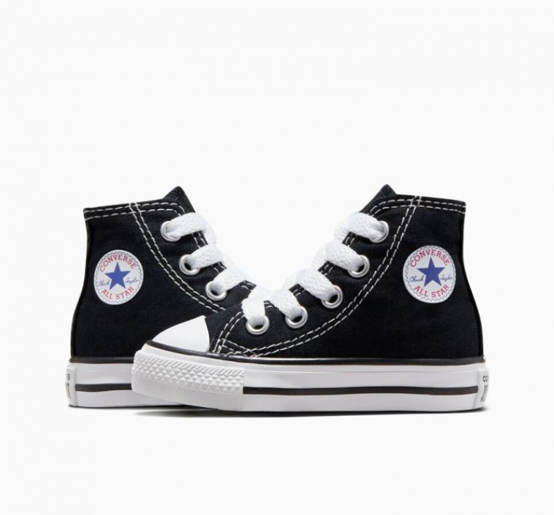 Gyerek Converse Chuck Taylor All Star Magasszárú Tornacipő Fekete | HUNGARY JIS6QT