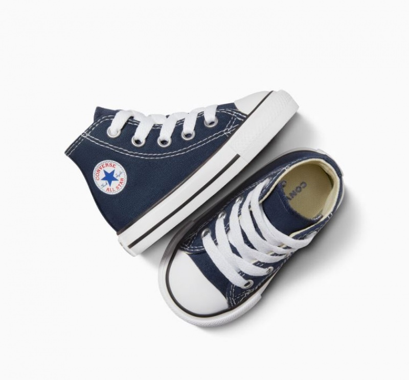 Gyerek Converse Chuck Taylor All Star Magasszárú Tornacipő Sötétkék | HUNGARY RZK5DY