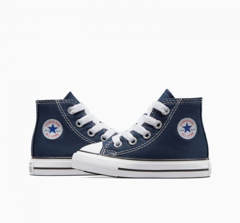 Gyerek Converse Chuck Taylor All Star Magasszárú Tornacipő Sötétkék | HUNGARY RZK5DY