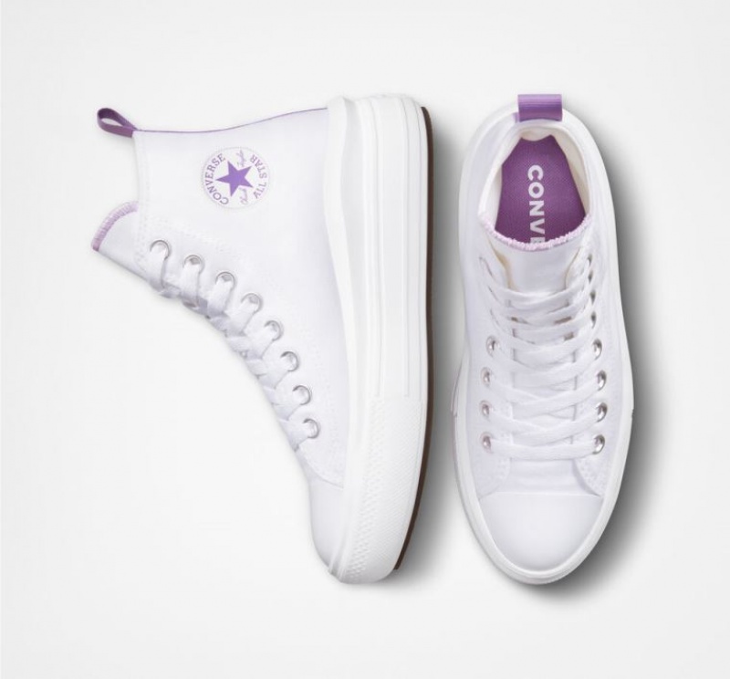 Gyerek Converse Chuck Taylor All Star Move Platform Cipő Fehér | HUNGARY IGT2KZ