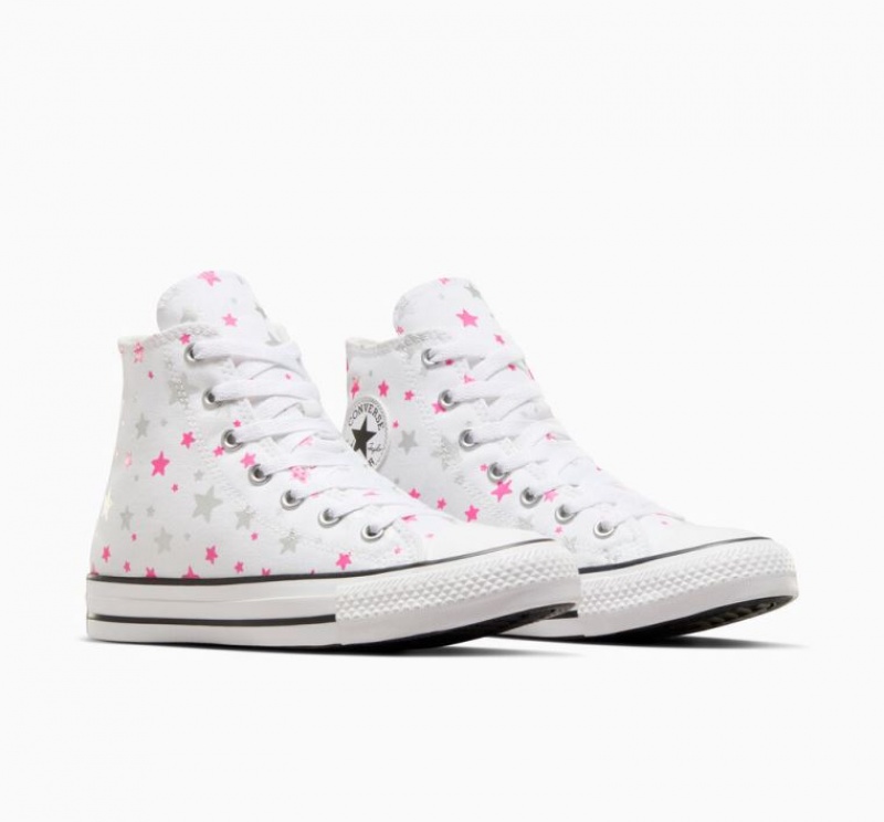 Gyerek Converse Chuck Taylor All Star Sparkle Magasszárú Tornacipő Fehér | HUNGARY AIO3UC