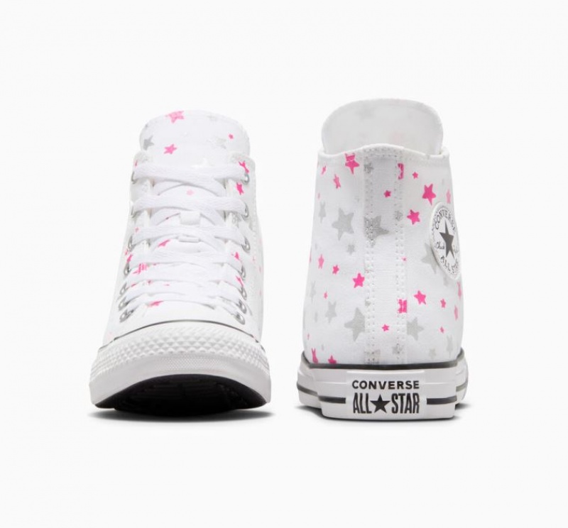 Gyerek Converse Chuck Taylor All Star Sparkle Magasszárú Tornacipő Fehér | HUNGARY AIO3UC