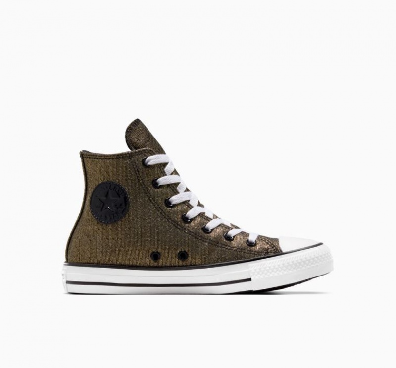 Gyerek Converse Chuck Taylor All Star Sparkle Magasszárú Tornacipő Arany | HUNGARY VZL8UJ