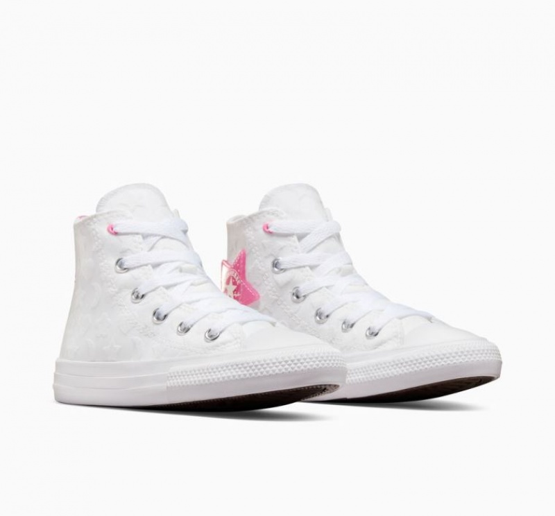 Gyerek Converse Chuck Taylor All Star Sparkle Magasszárú Tornacipő Fehér | HUNGARY COM4QN