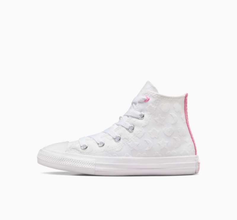 Gyerek Converse Chuck Taylor All Star Sparkle Magasszárú Tornacipő Fehér | HUNGARY COM4QN