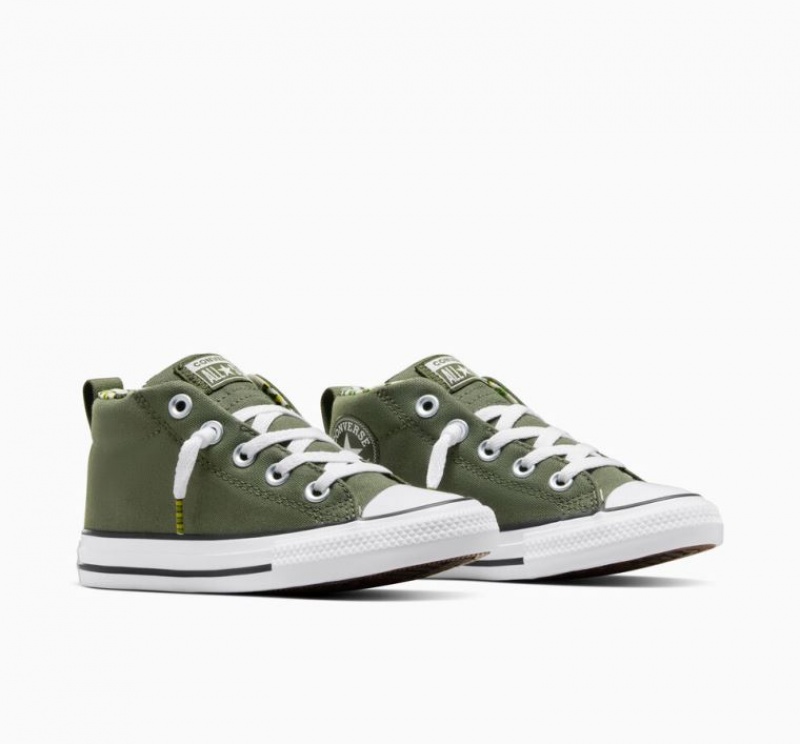 Gyerek Converse Chuck Taylor All Star Street Snake Lined Sportcipő Zöld | HUNGARY LCD2ZF