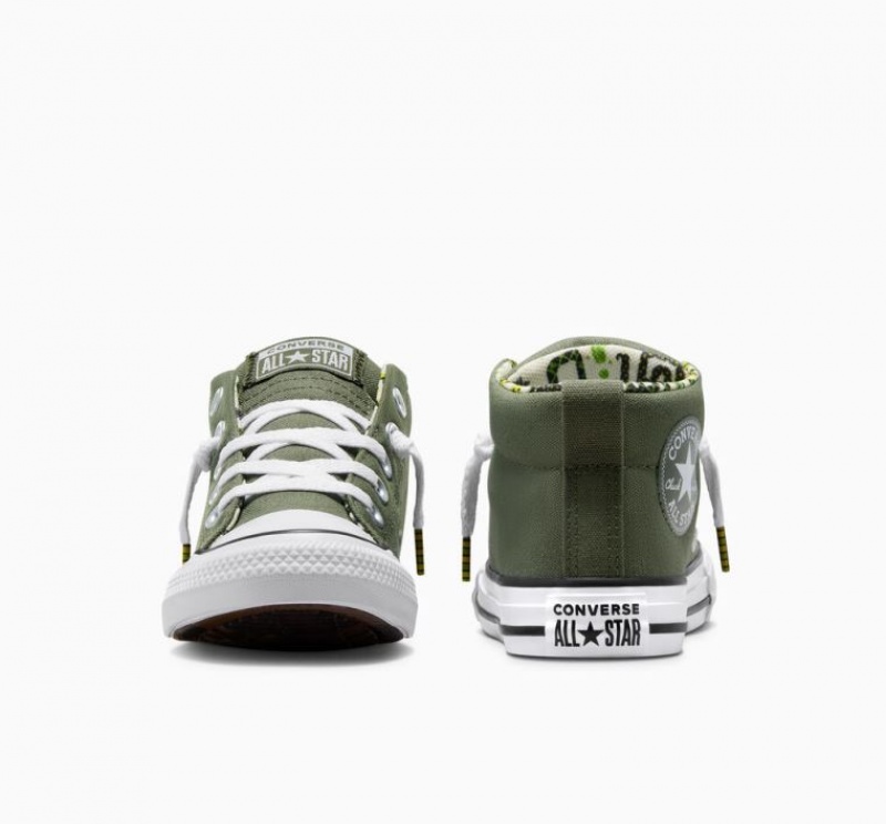 Gyerek Converse Chuck Taylor All Star Street Snake Lined Sportcipő Zöld | HUNGARY LCD2ZF