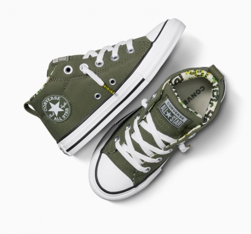 Gyerek Converse Chuck Taylor All Star Street Snake Lined Sportcipő Zöld | HUNGARY LCD2ZF