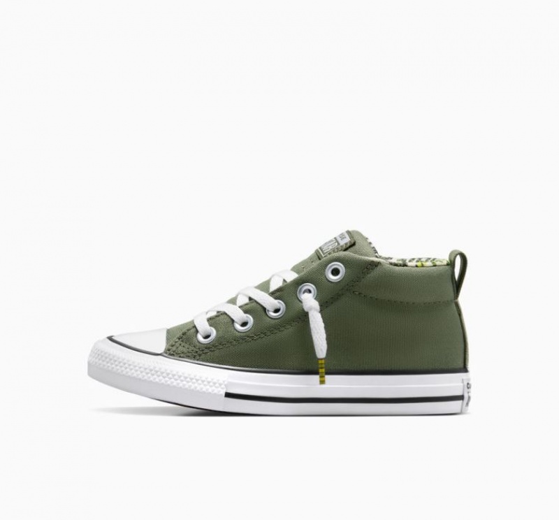 Gyerek Converse Chuck Taylor All Star Street Snake Lined Sportcipő Zöld | HUNGARY LCD2ZF