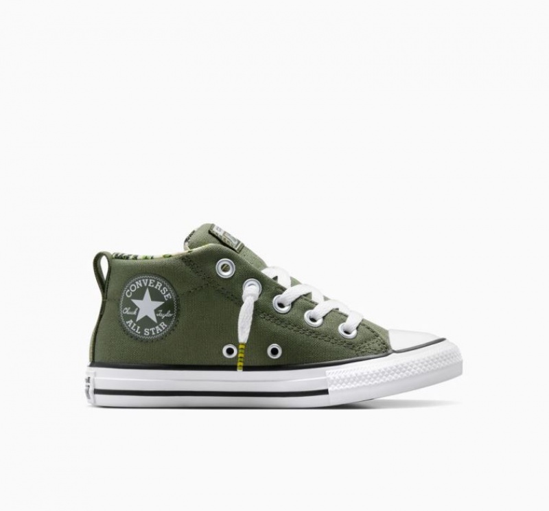 Gyerek Converse Chuck Taylor All Star Street Snake Lined Sportcipő Zöld | HUNGARY LCD2ZF