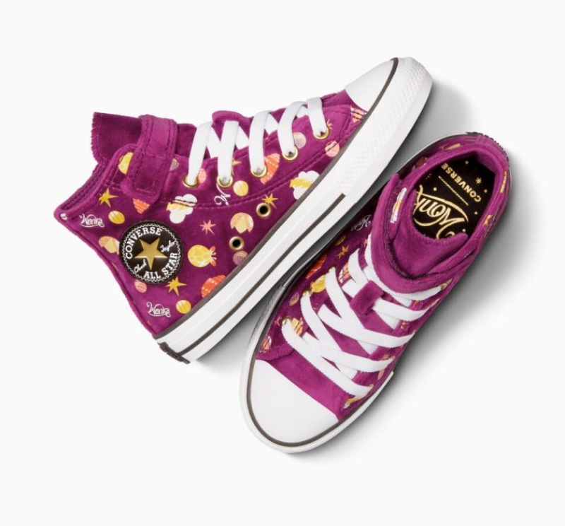 Gyerek Converse X Wonka Chuck Taylor All Star Easy On Magasszárú Tornacipő Lila | HUNGARY IQL1SO