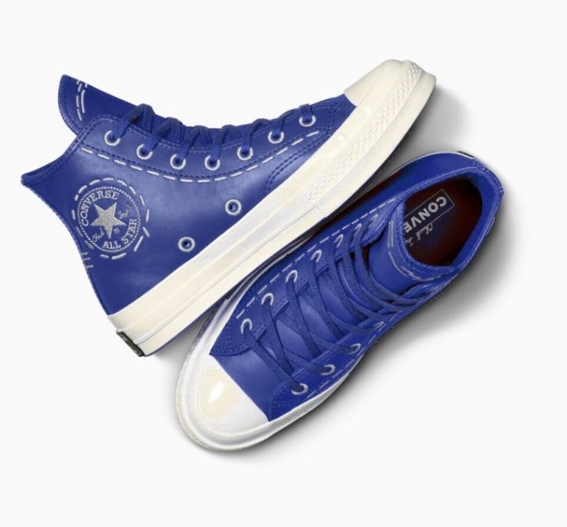 Női Converse Chuck 70 Bold Stitch Magasszárú Tornacipő Kék | HUNGARY STW1NU