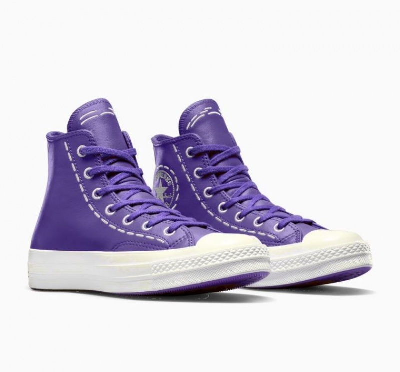 Női Converse Chuck 70 Bold Stitch Magasszárú Tornacipő Lila | HUNGARY IAO2DP